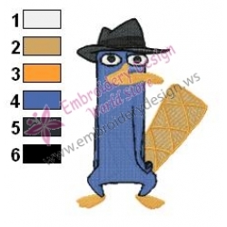 Agent Phineas and Ferb Embroidery Design 09